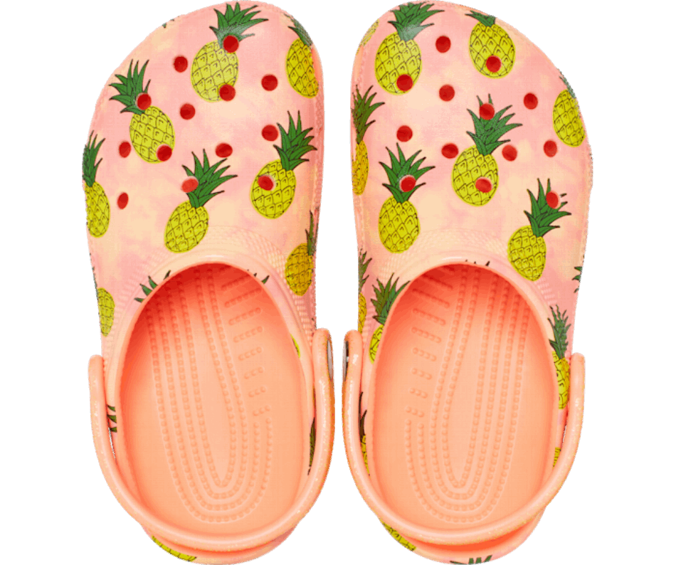Crocs Kids' Classic Pool Party Clog Papaya