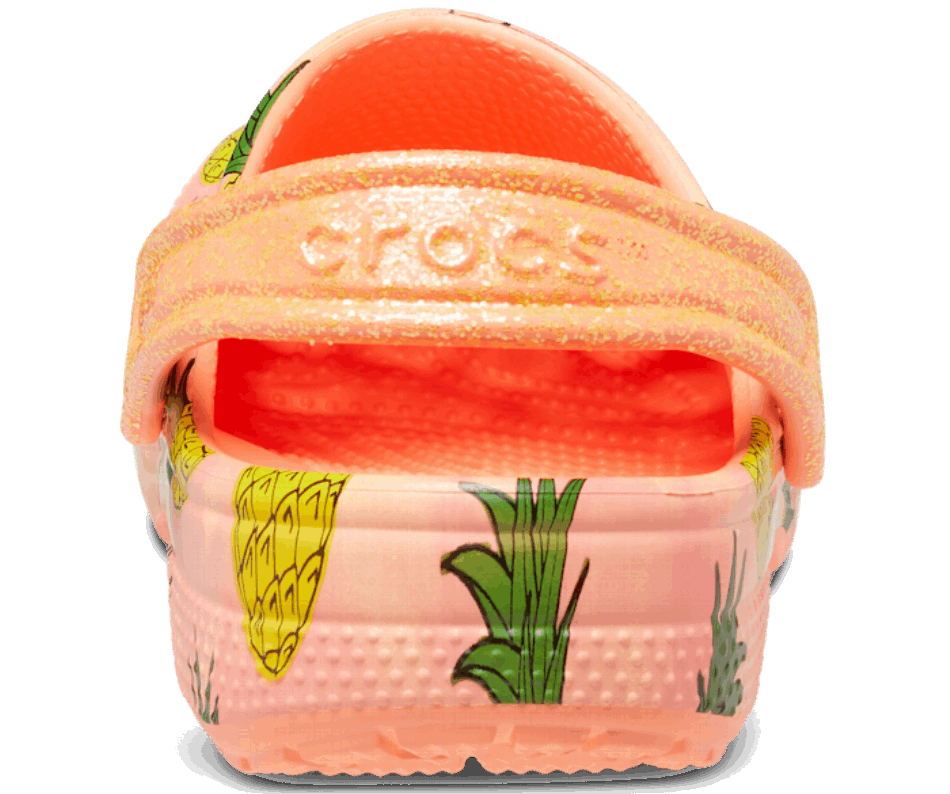 Crocs Kids' Classic Pool Party Clog Papaya