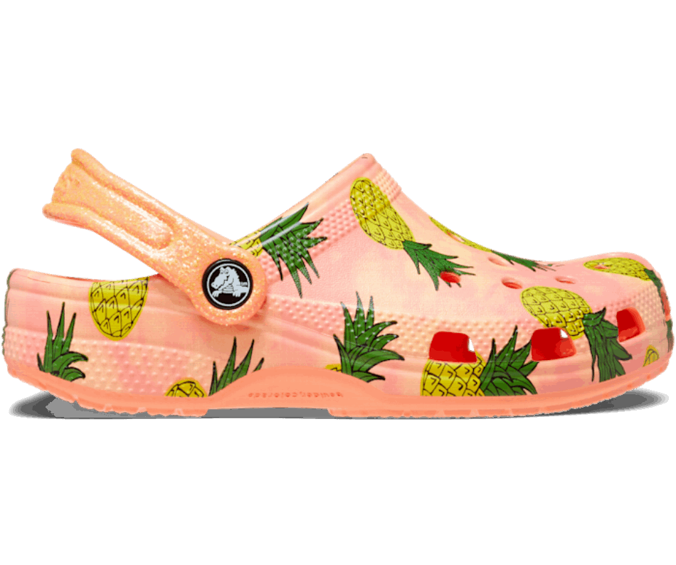 Crocs Kids' Classic Pool Party Clog Papaya