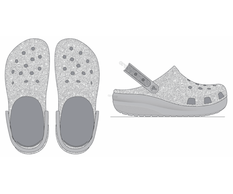 Crocs Kids' Classic  Glitter Cutie Clog Shimmer