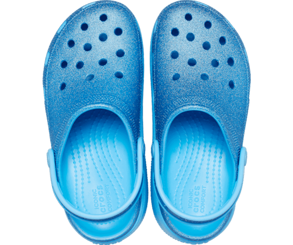 Crocs Kids' Classic  Glitter Cutie Clog Oxygen