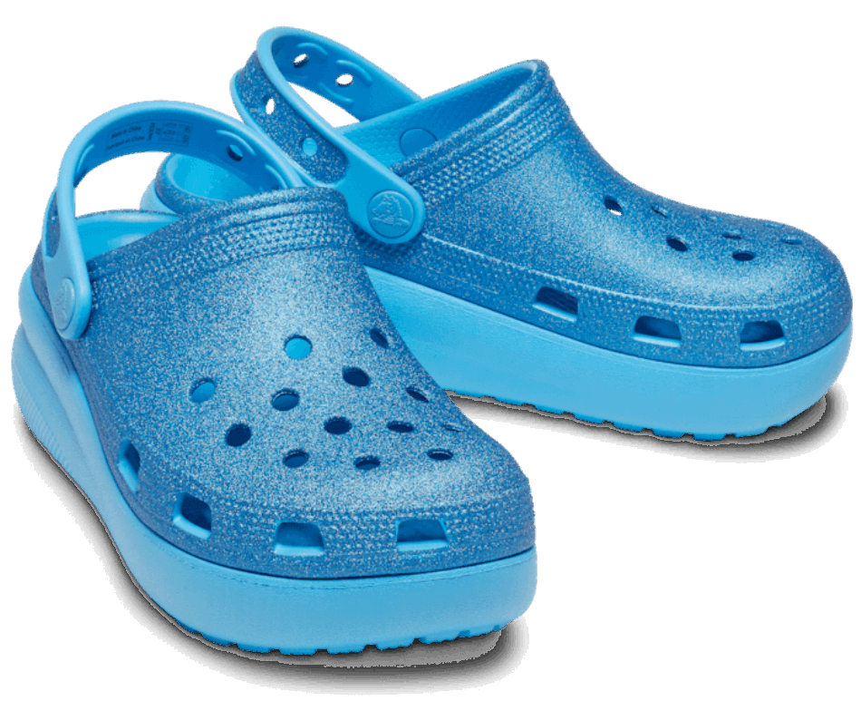 Crocs Kids' Classic  Glitter Cutie Clog Oxygen