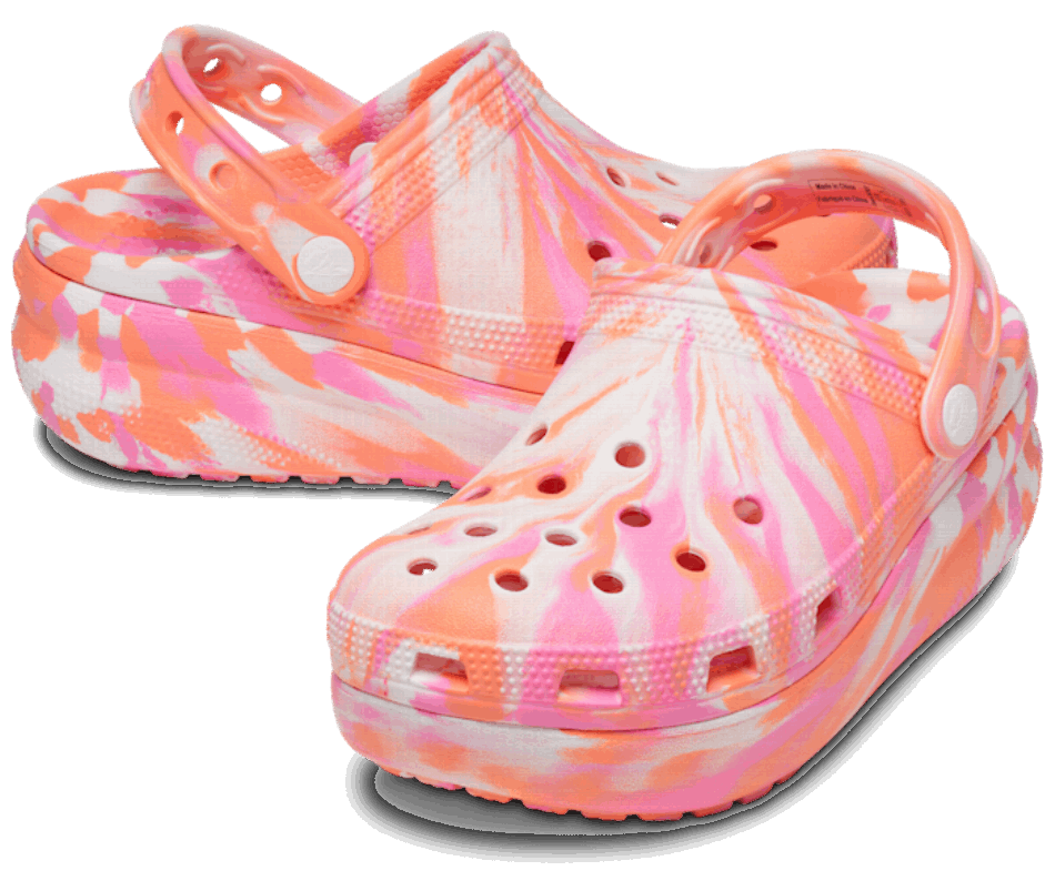 Crocs Kids' Classic  Marbled Cutie Clog Papaya-Multi