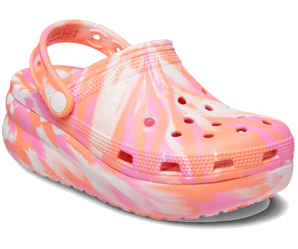 Crocs Kids' Classic  Marbled Cutie Clog Papaya-Multi