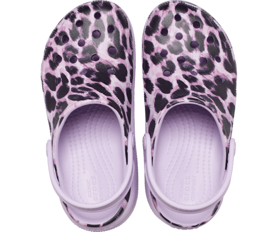 Crocs Kids' Classic  Animal Print Cutie Clog Leopard