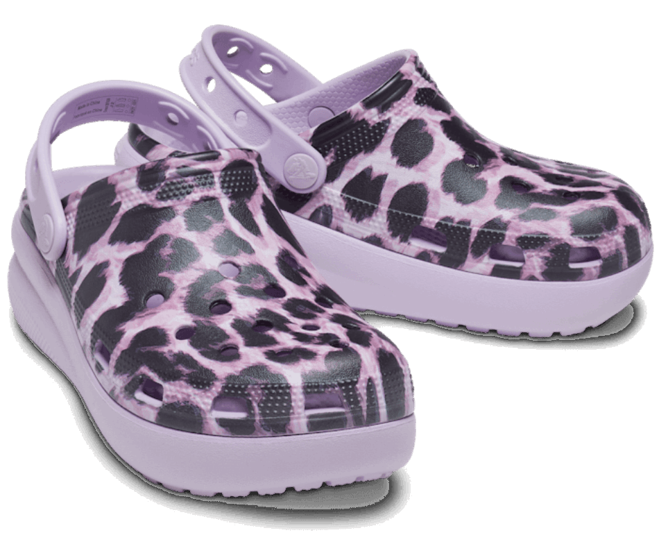 Crocs Kids' Classic  Animal Print Cutie Clog Leopard