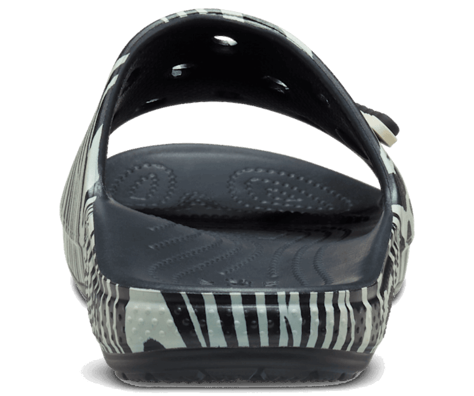 Crocs Classic Animal Remix Slide Black-Zebra Print