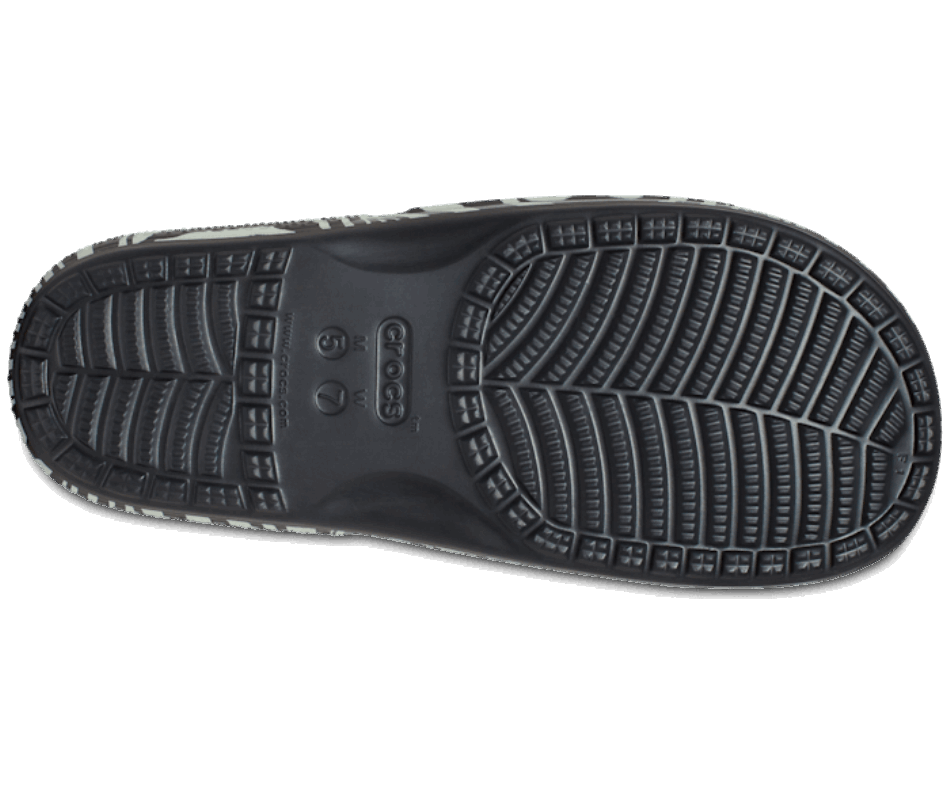 Crocs Classic  Animal Remix Slide Black-Zebra Print