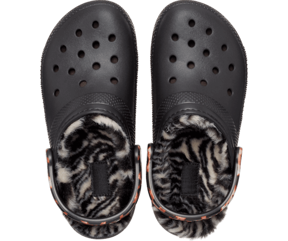 Crocs Classic Lined Animal Remix Clog Black-Multi Animal