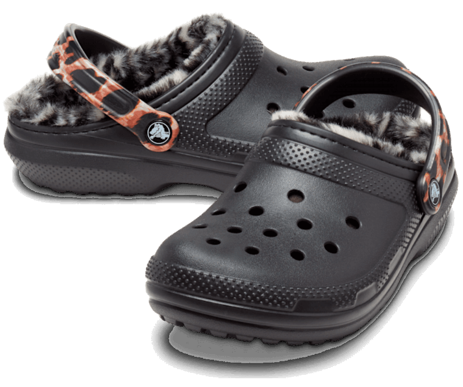 Crocs Classic Lined Animal Remix Clog Black-Multi Animal