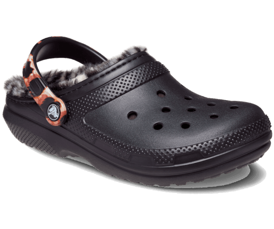 Crocs Classic Lined Animal Remix Clog Black-Multi Animal
