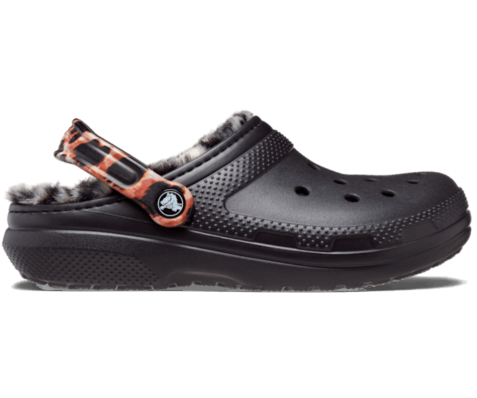 Crocs Classic Lined Animal Remix Clog Black-Multi Animal