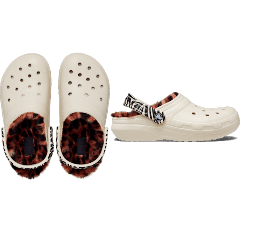 Crocs Classic Lined Animal Remix Clog Bone-Multi Animal