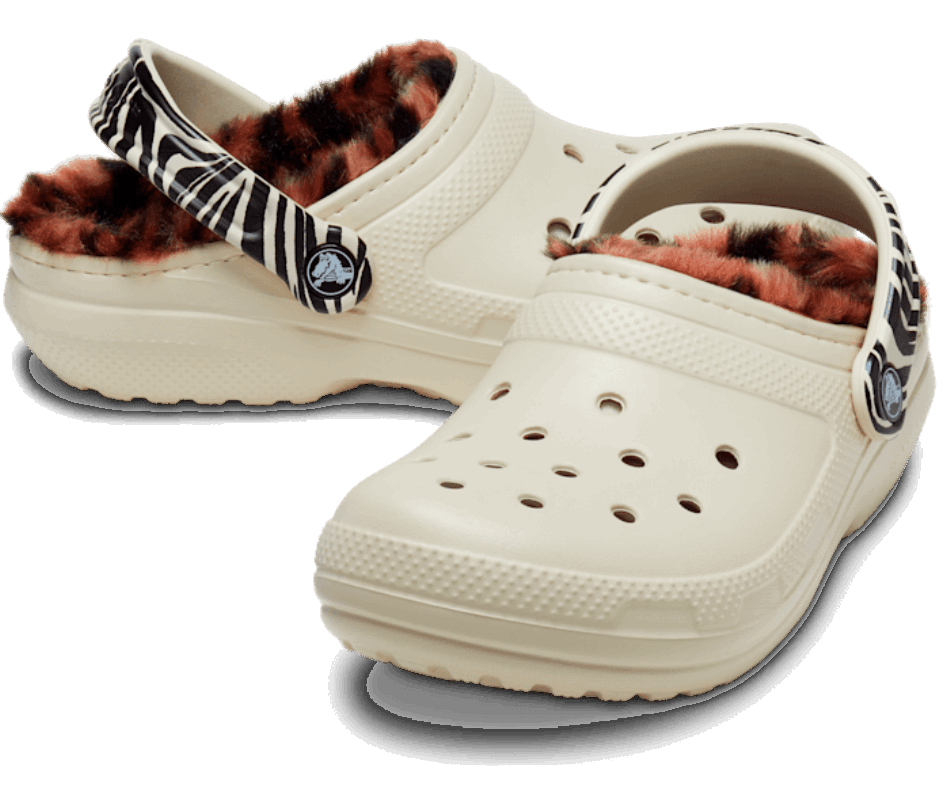 Crocs Classic Lined Animal Remix Clog Bone-Multi Animal