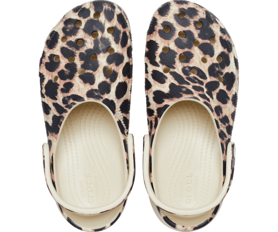 Crocs Classic Platform Animal Remix Clog Bone-Leopard