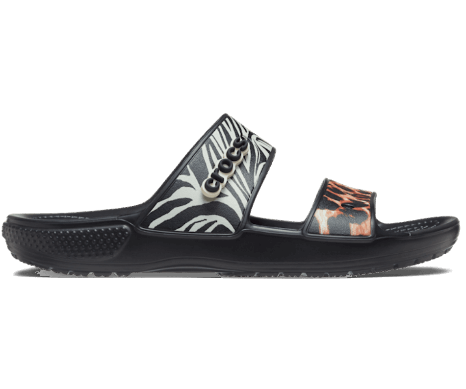 Crocs Classic  Animal Remix Sandal Black-Multi