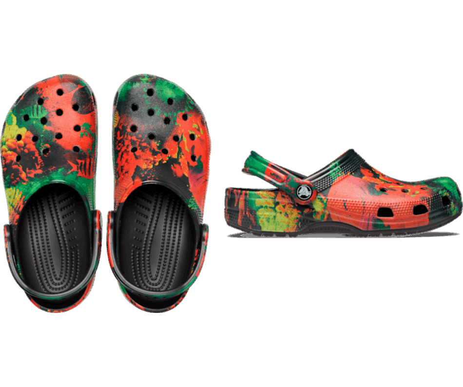 Crocs Classic Cyber Beach Clog Multi-Black