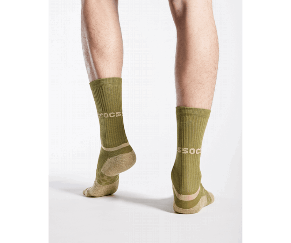 Crocs  Socks Adult Crew Graphic 3-Pack Black-Camo