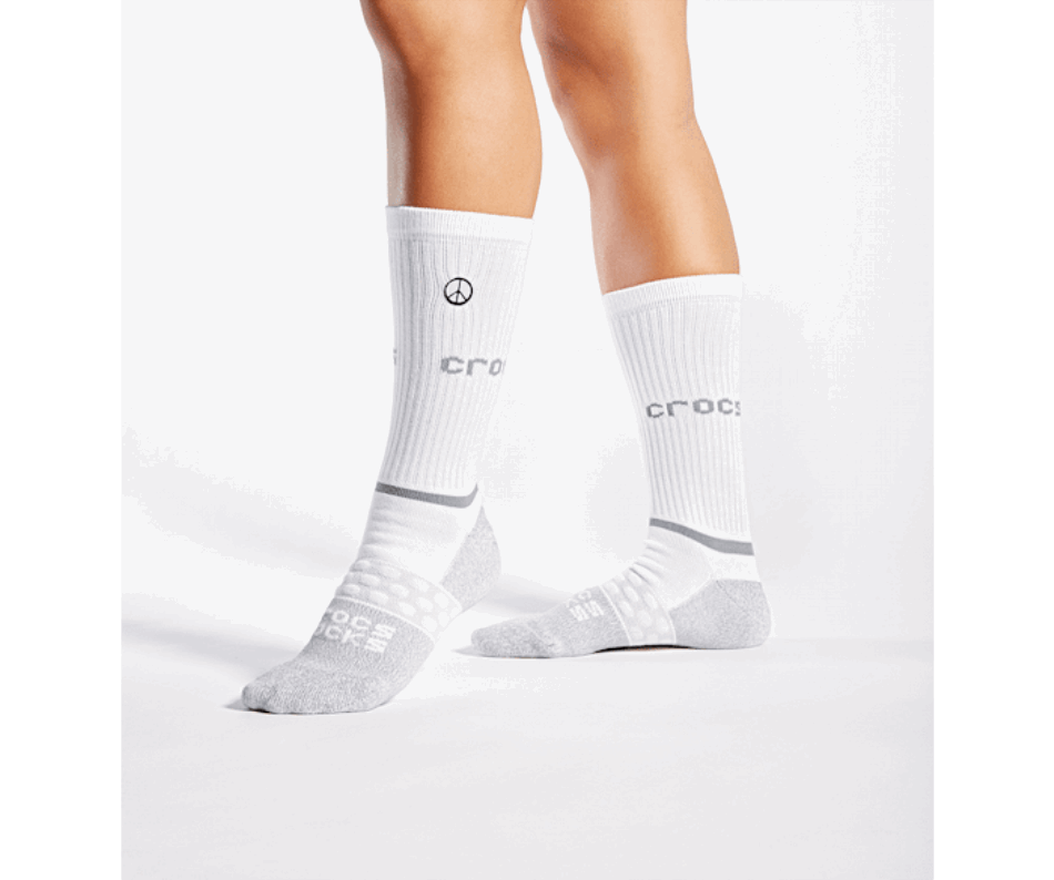 Crocs  Socks Adult Crew Graphic 3-Pack Electric Pink Tie Dye