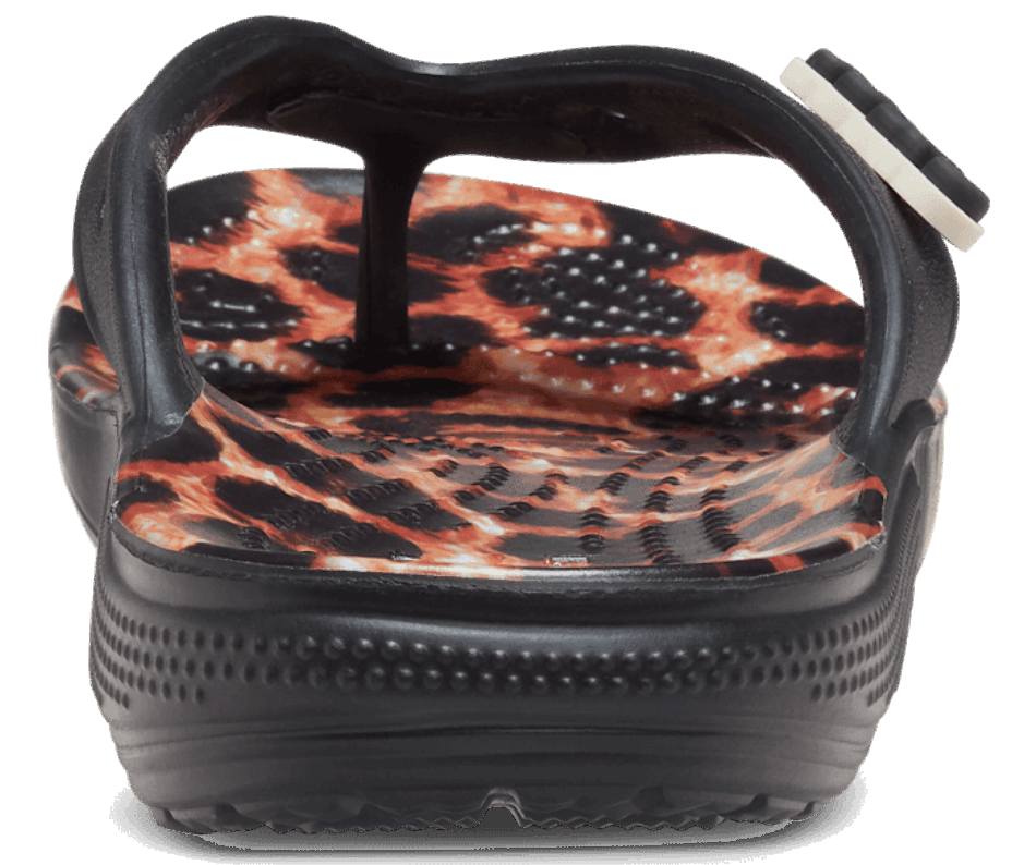 Crocs Classic Animal Remix Flip Black-Leopard