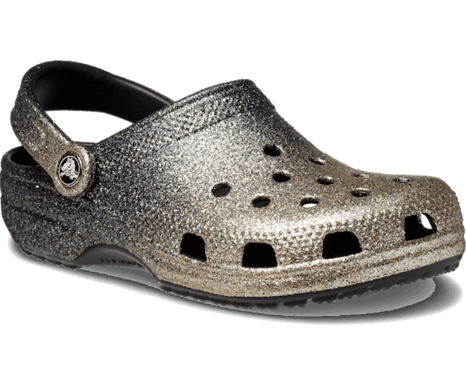 Crocs Classic Ombre Glitter Clog Black-Gold