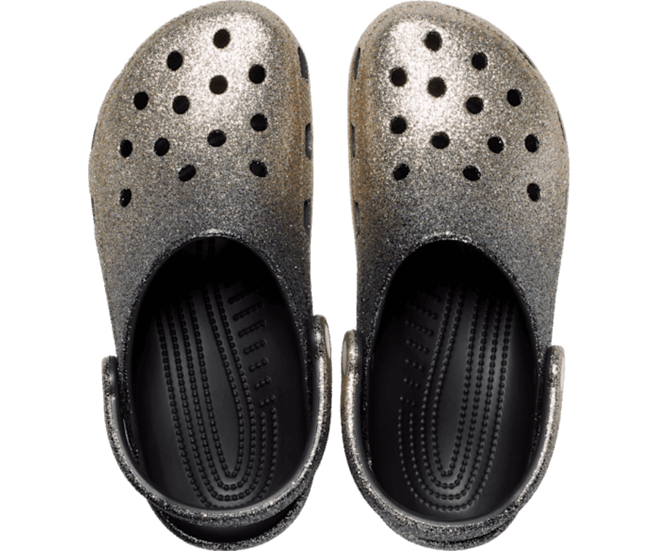 Crocs Classic Ombre Glitter Clog Black-Gold