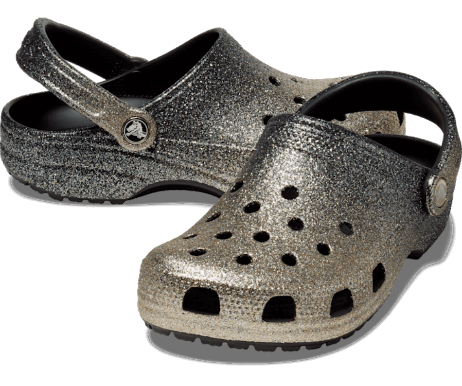 Crocs Classic Ombre Glitter Clog Black-Gold