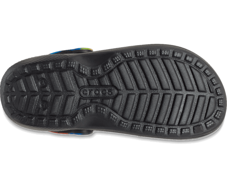 Crocs Classic Fur Lined Spray Dye Clog Black-Multi