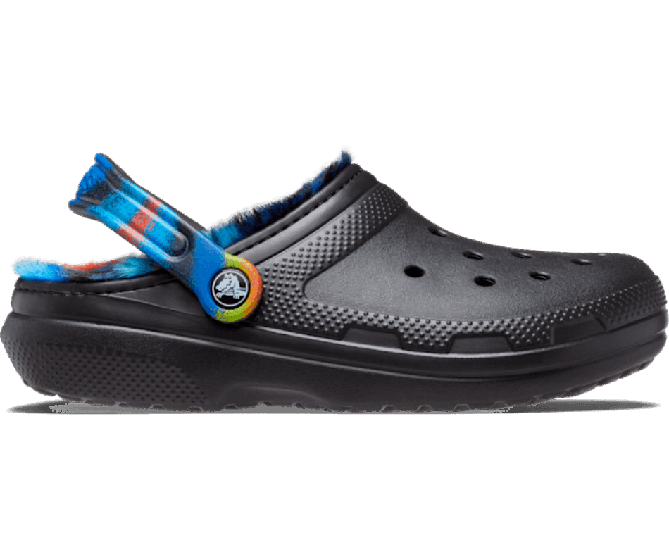 Crocs Classic Fur Lined Spray Dye Clog Black-Multi