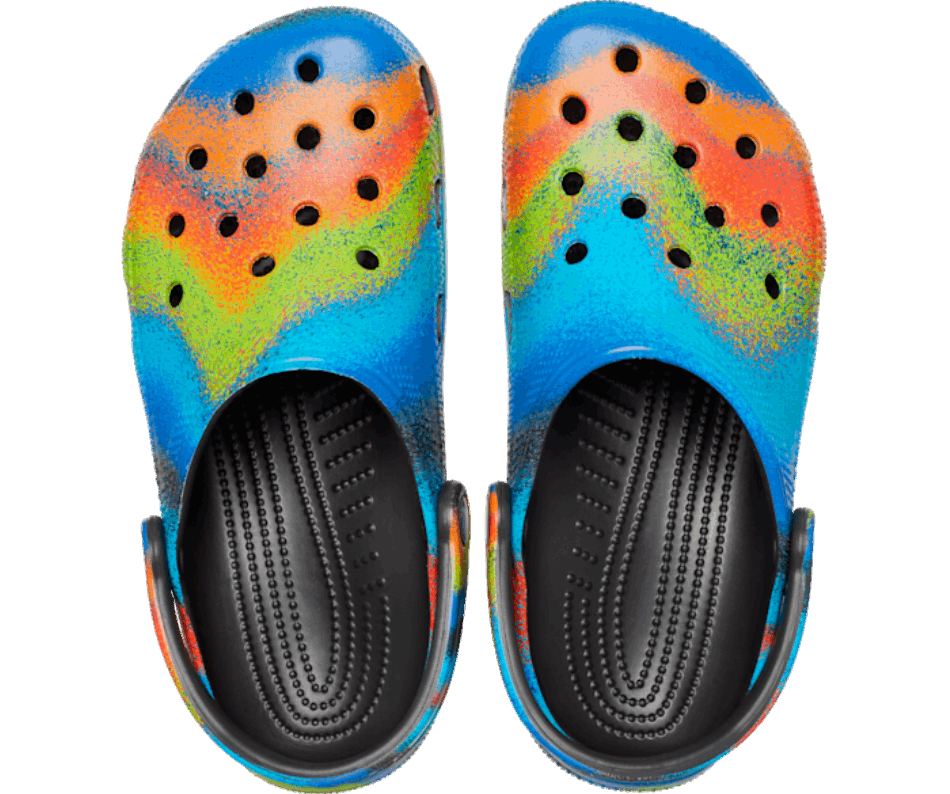 Crocs Classic Spray Dye Clog Black-Multi