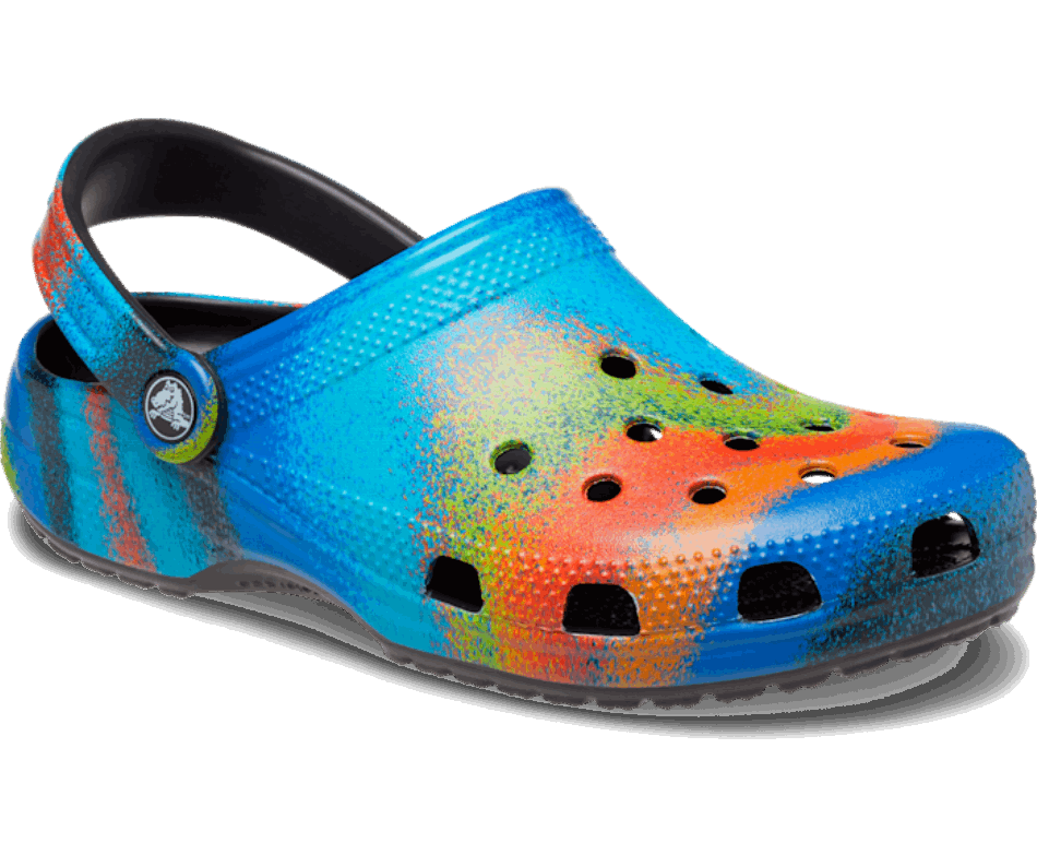 Crocs Classic Spray Dye Clog Black-Multi