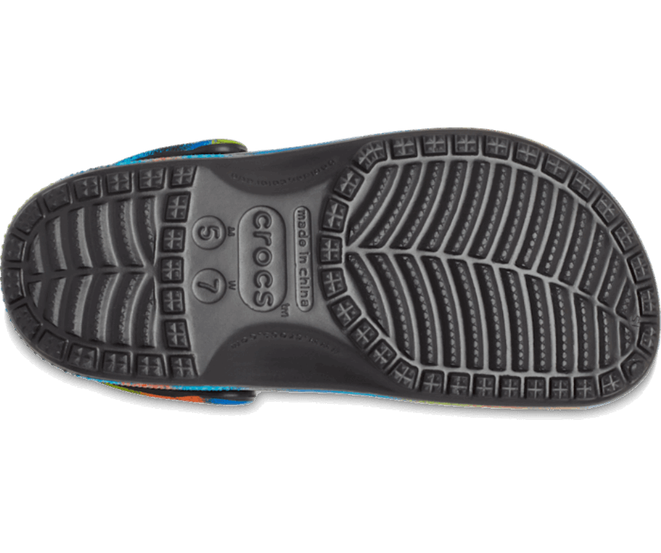 Crocs Classic Spray Dye Clog Black-Multi