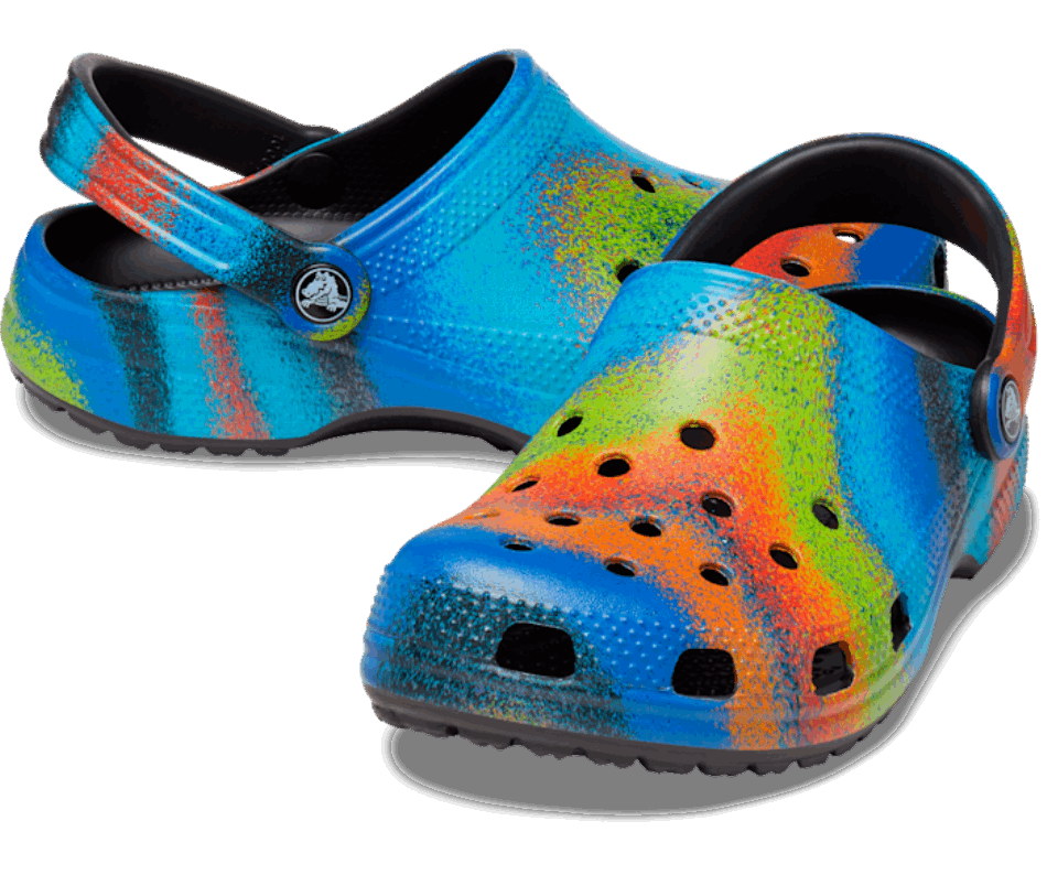 Crocs Classic Spray Dye Clog Black-Multi