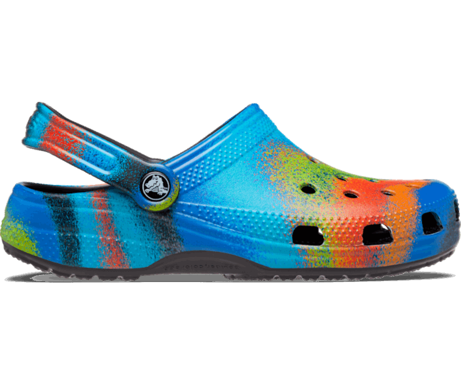 Crocs Classic Spray Dye Clog Black-Multi