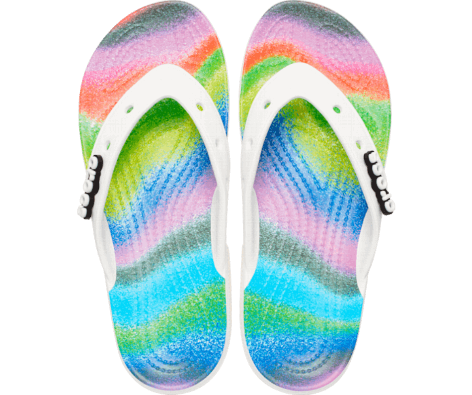 Crocs Classic  Spray Dye Flip White-Multi