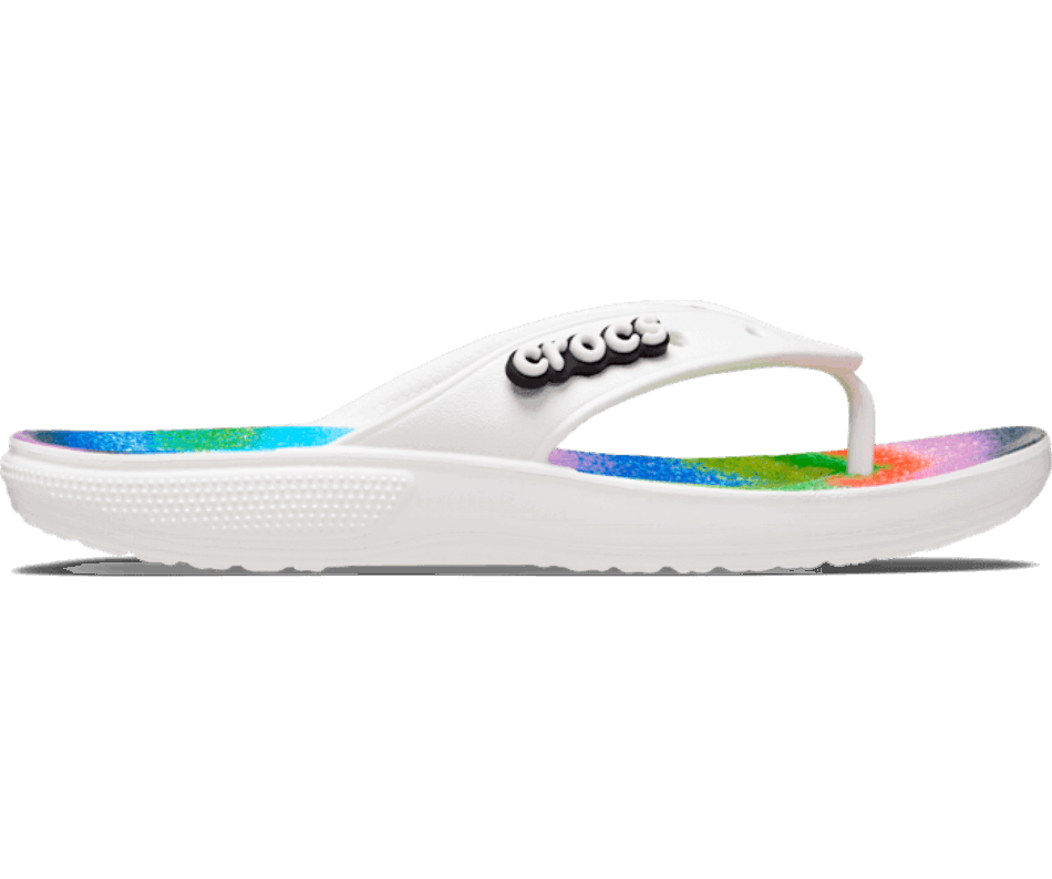 Crocs Classic  Spray Dye Flip White-Multi