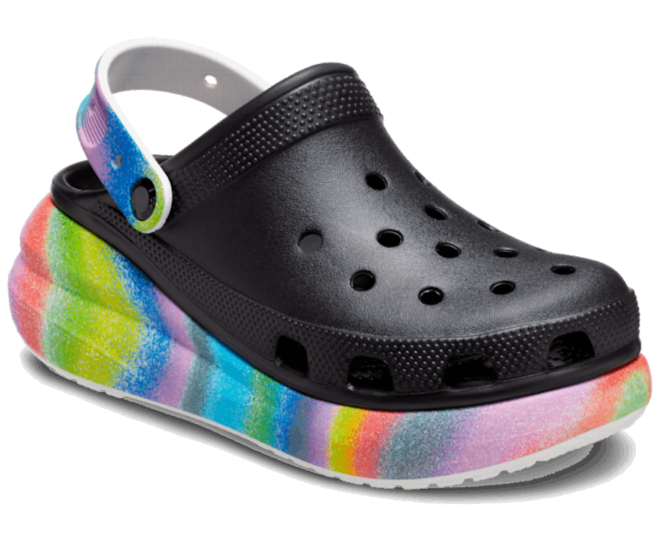 Crocs Classic Crush Spray Dye Clog Black-Multi