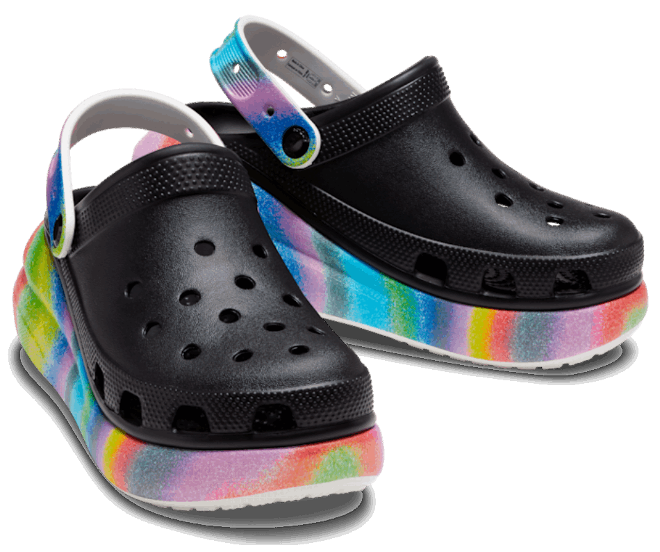 Crocs Classic Crush Spray Dye Clog Black-Multi