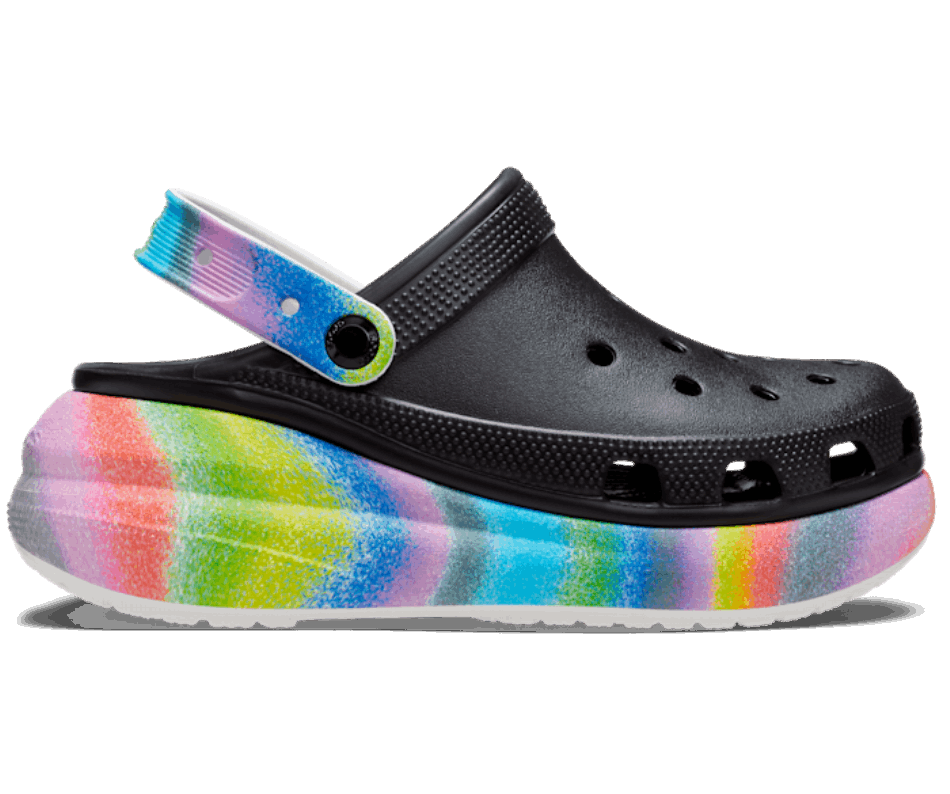 Crocs Classic Crush Spray Dye Clog Black-Multi
