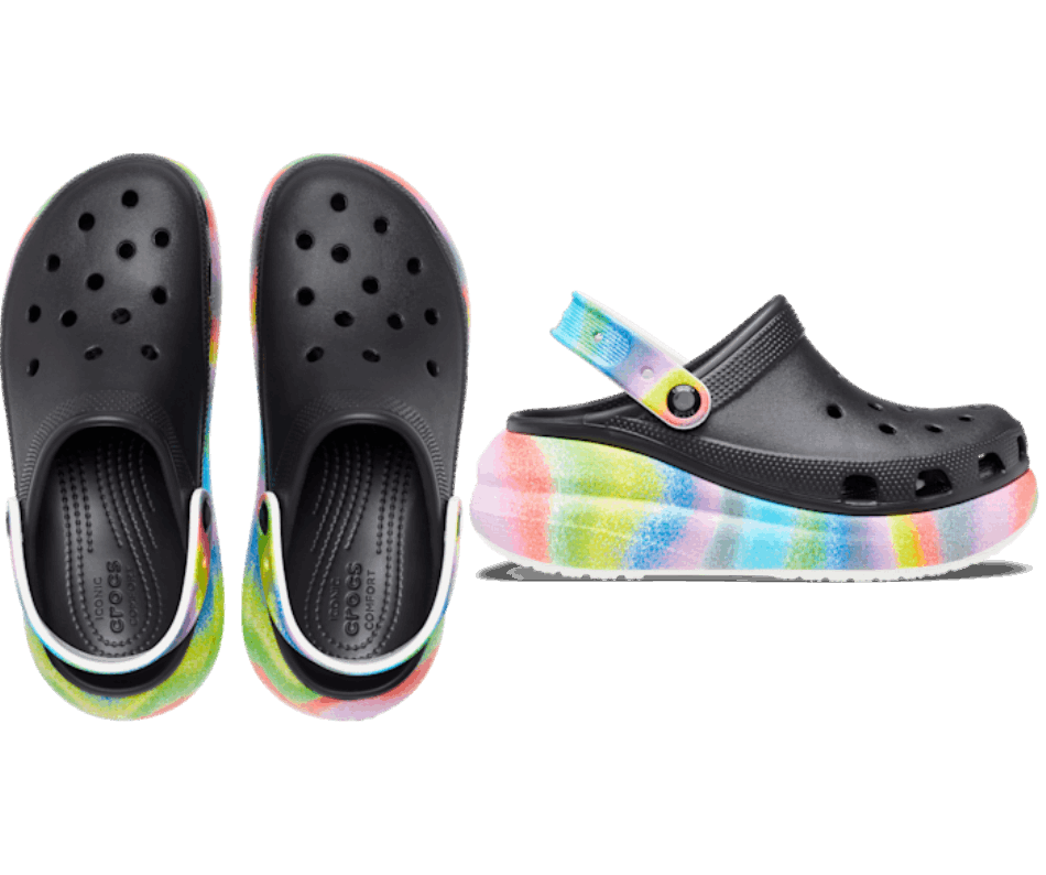 Crocs Classic Crush Spray Dye Clog Black-Multi