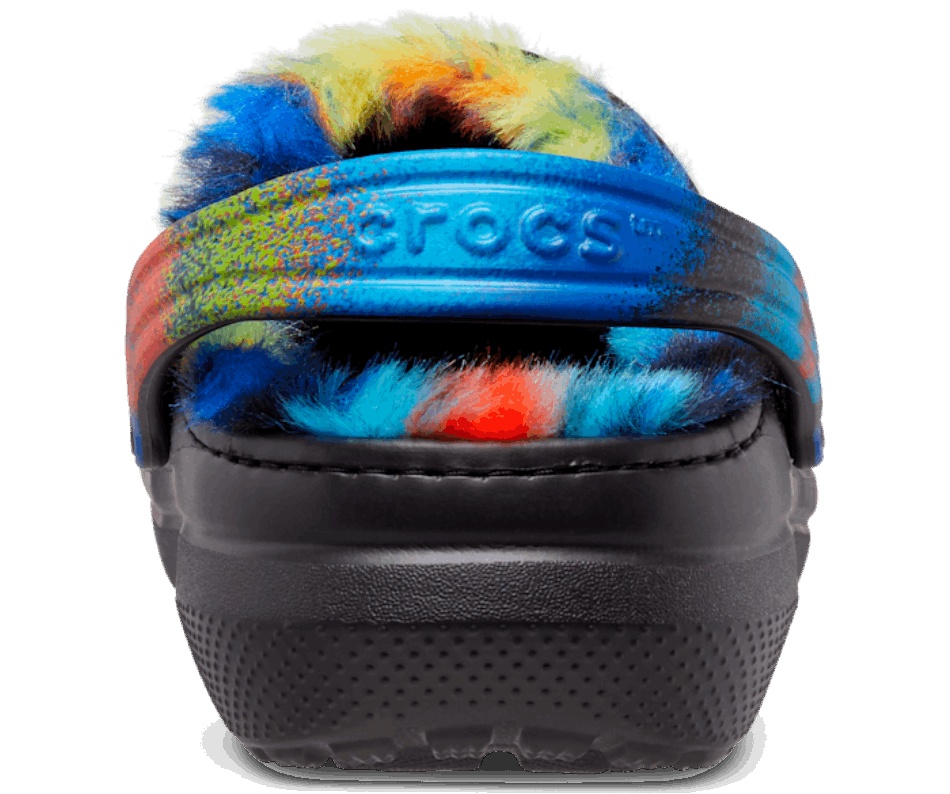 Crocs Kids' Classic Lined Spray Dye Clog Black-Multi