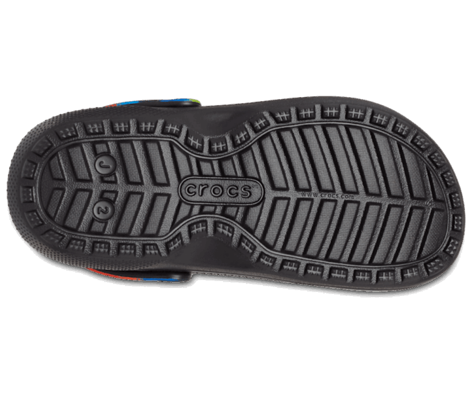 Crocs Kids' Classic Lined Spray Dye Clog Black-Multi