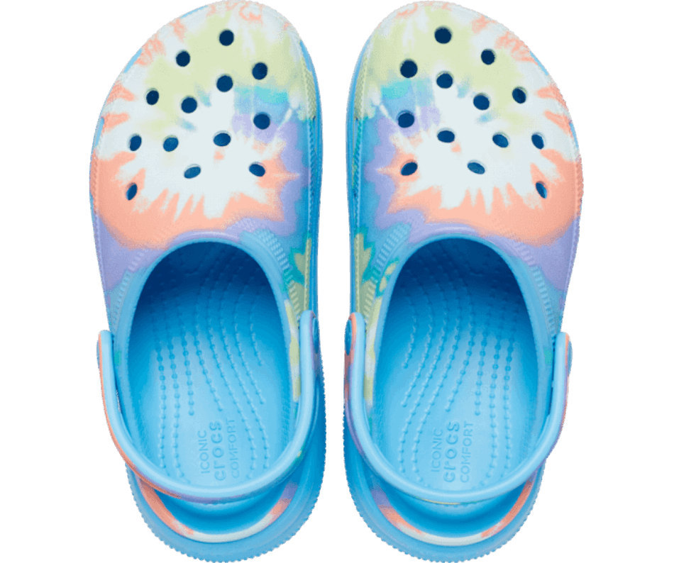 Crocs Kids' Classic  Tie Dye Cutie Clog Oxygen-Multi