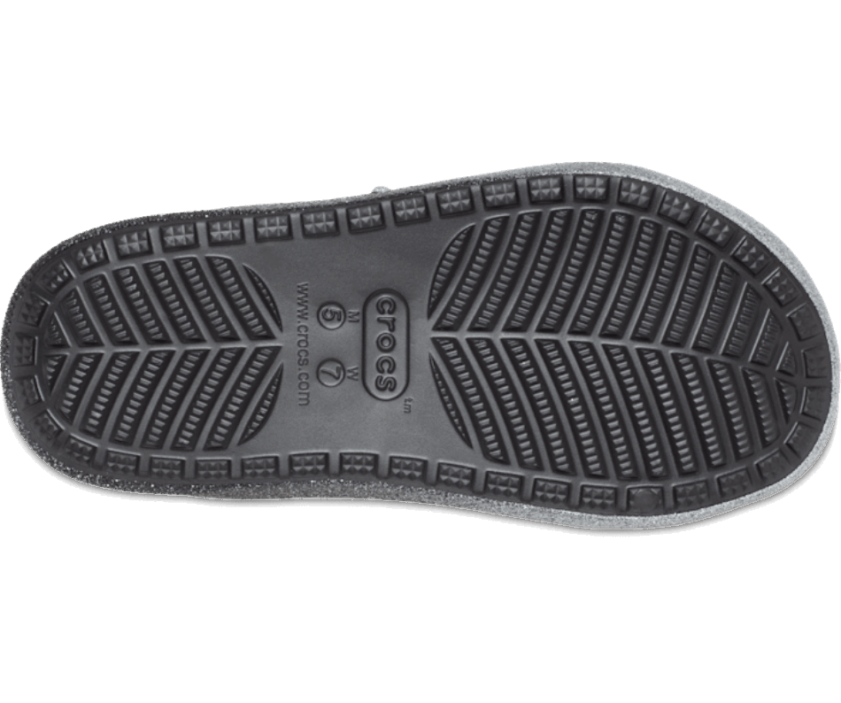 Crocs Classic  Cozzzy Glitter Sandal Black-Silver